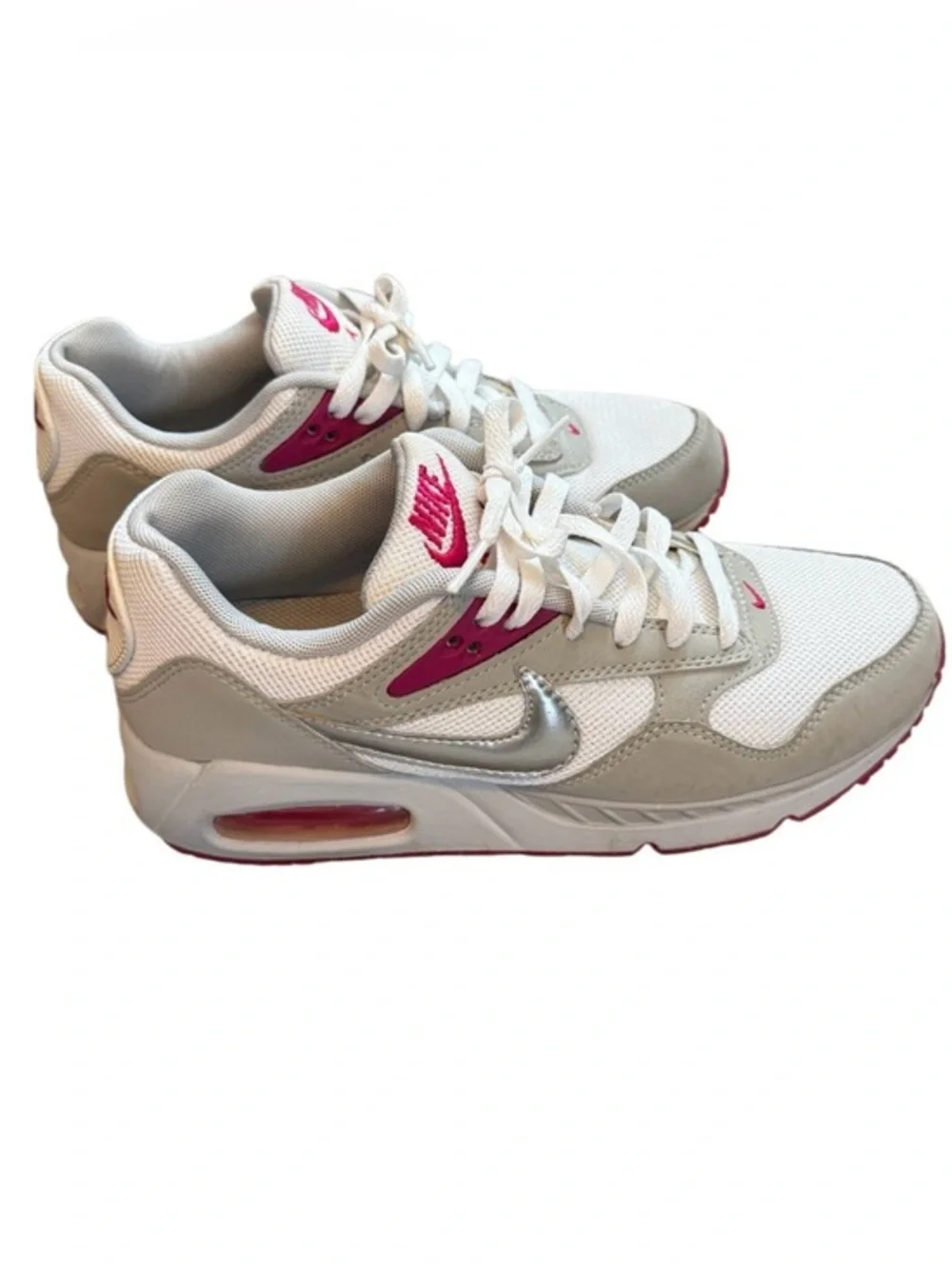 Nike Women's Air Max Correlate Grey White Pink Silver Size 7.5 Barbiecore Sporty